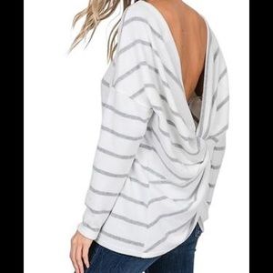 PRETTY OPEN BACK SWEATER!